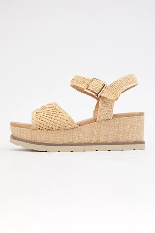 Cora Raffia Wedge - Sugar Co.