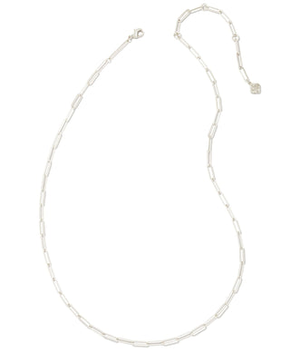 Courtney Paperclip Necklace in Silver - Sugar Co.