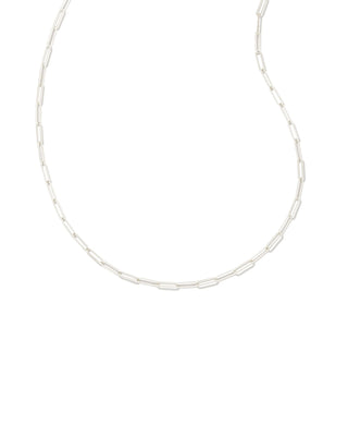 Courtney Paperclip Necklace in Silver - Sugar Co.