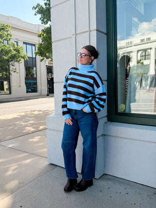 Cozy Colorblock Stripe Sweater - Sugar Co.