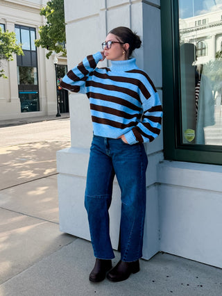 Cozy Colorblock Stripe Sweater - Sugar Co.