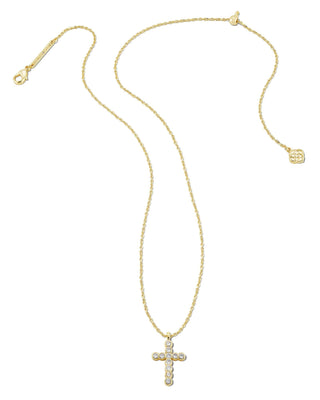 Cross Crystal Pendant Necklace Gold - Sugar Co.