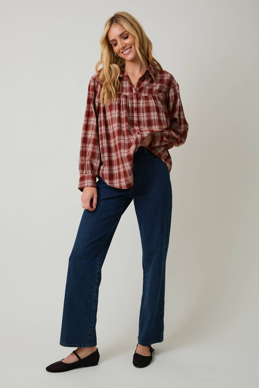 Lynn Plaid Top