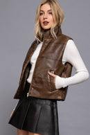 Francie Faux Leather Vest