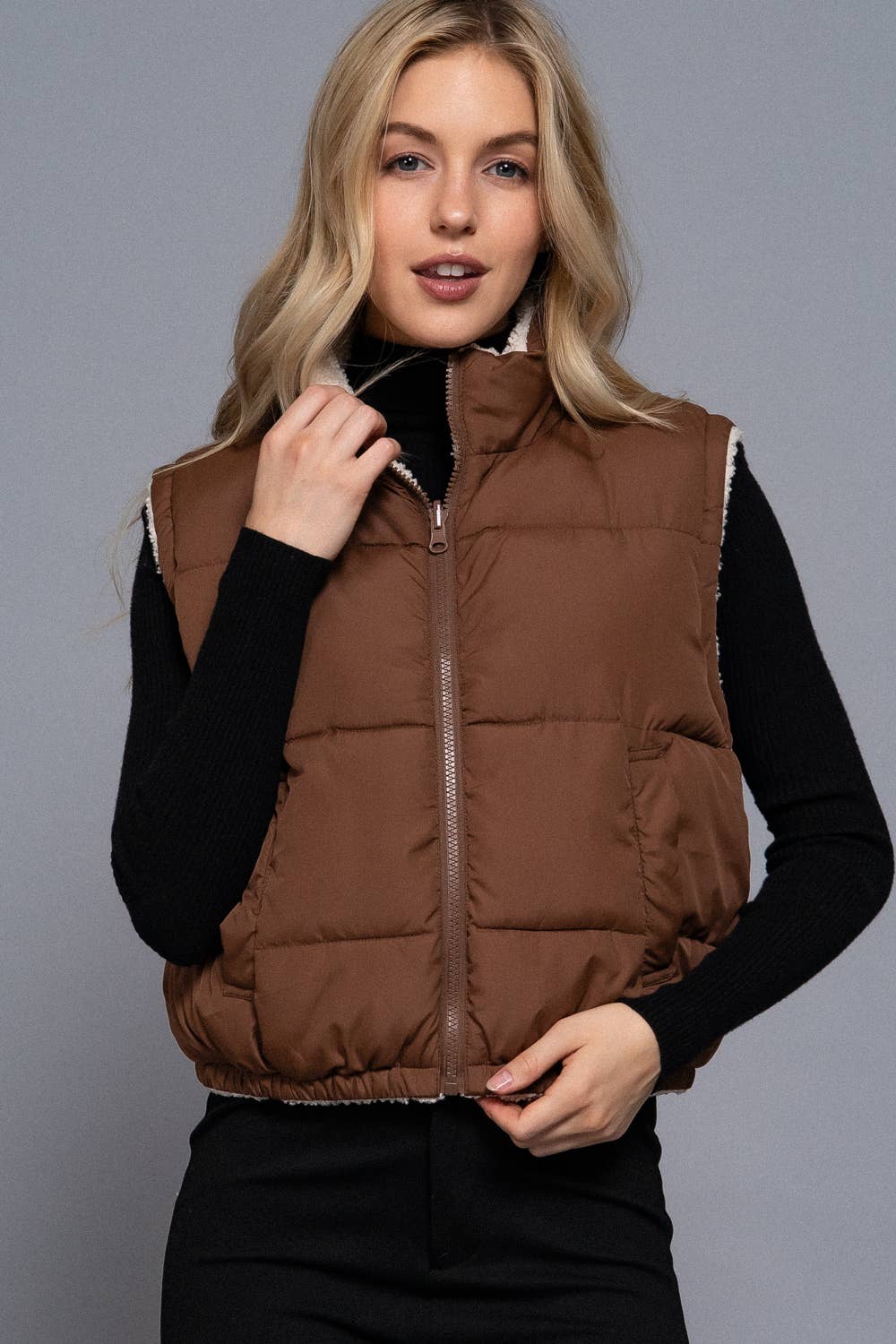 Double Take Vest Brown *reversible*