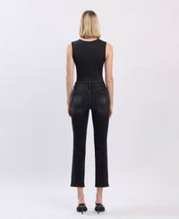 HIGH RISE ANKLE SLIM STRAIGHT JEANS