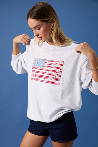 Daisy Flag Sweatshirt - Sugar Co.