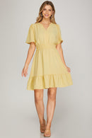 Daisy Ruffle Hem Dress - Sugar Co.
