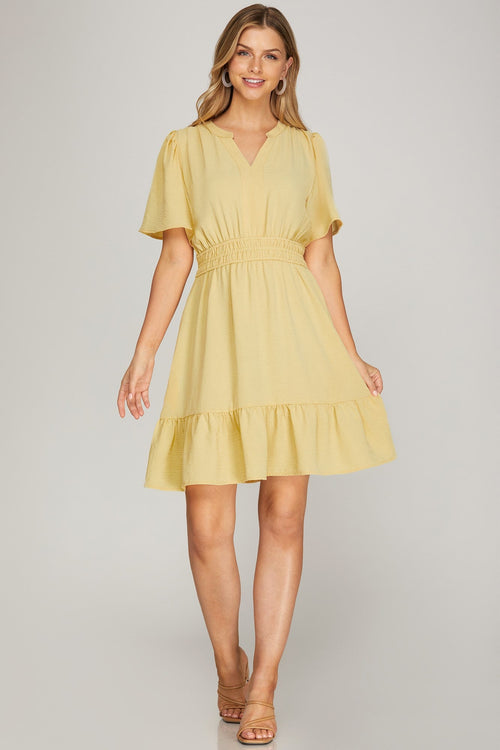 Daisy Ruffle Hem Dress - Sugar Co.