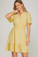 Daisy Ruffle Hem Dress - Sugar Co.