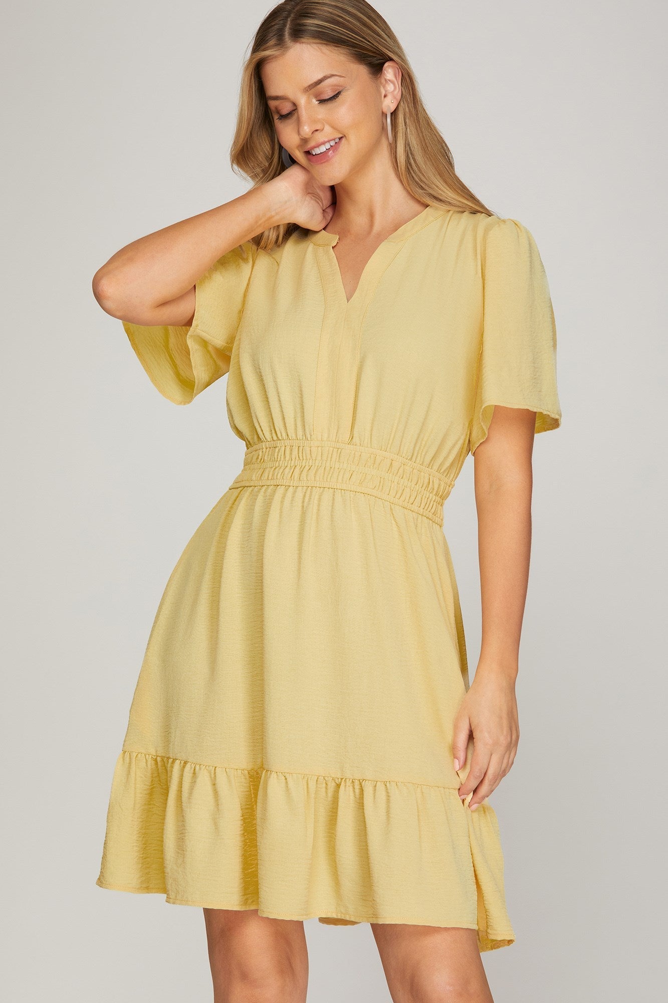 Daisy Ruffle Hem Dress