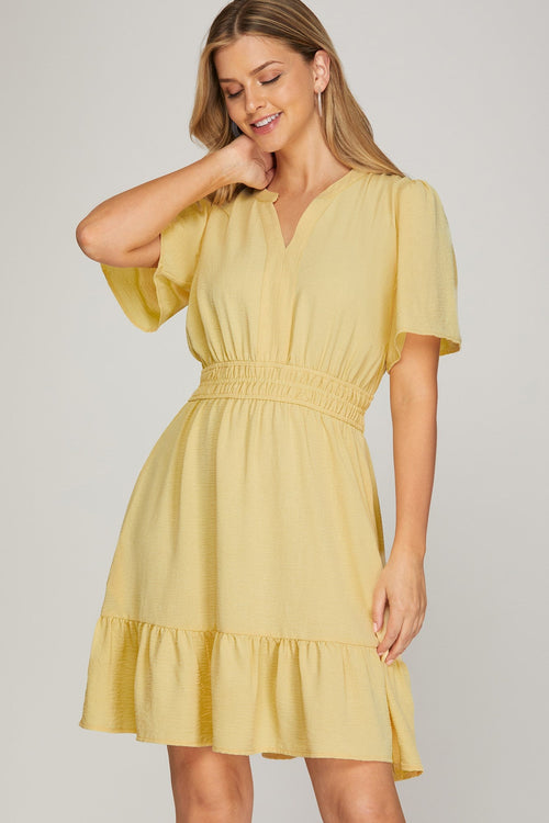 Daisy Ruffle Hem Dress - Sugar Co.