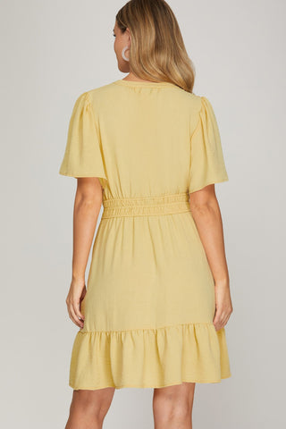 Daisy Ruffle Hem Dress - Sugar Co.