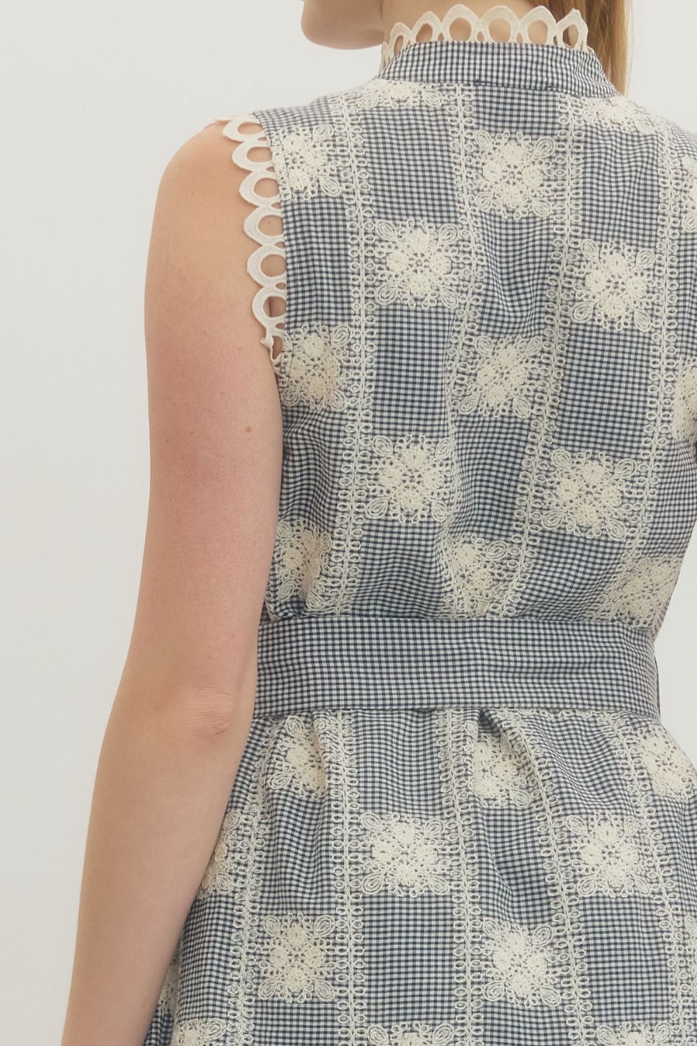 Darling in Detail Dress Navy - Sugar Co.