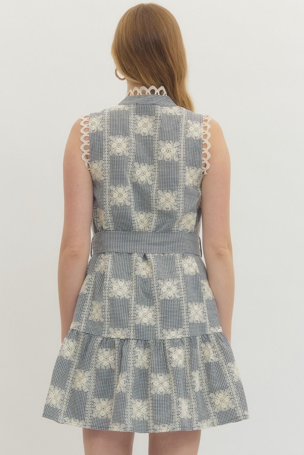 Darling in Detail Dress Navy - Sugar Co.