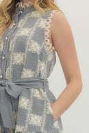 Darling in Detail Dress Navy - Sugar Co.