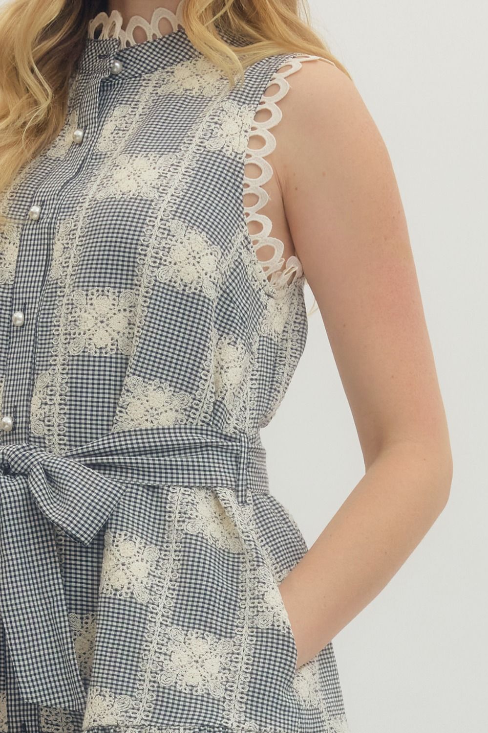 Darling in Detail Dress Navy - Sugar Co.