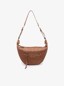 Leigh Distressed Hobo Bag: Black