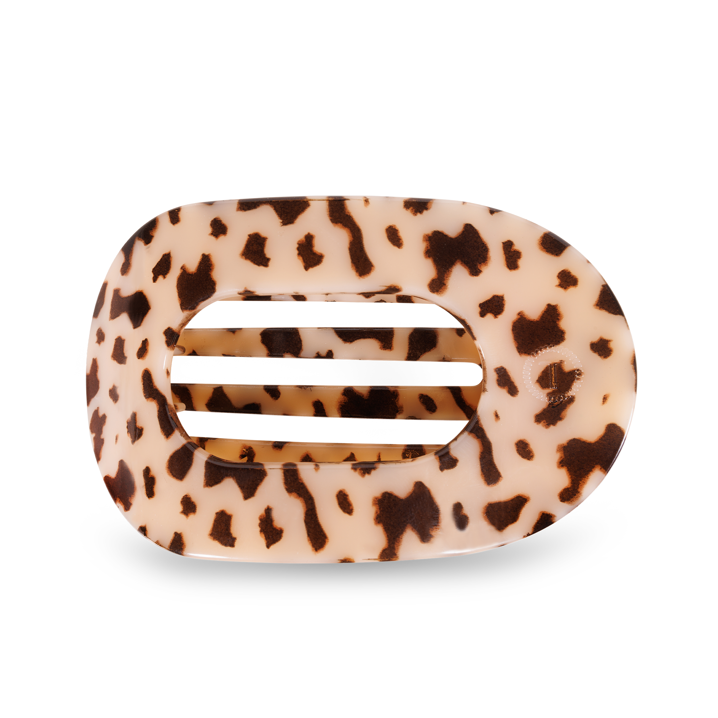 Round Flat Hair Clip | Large | Blonde Tortoise