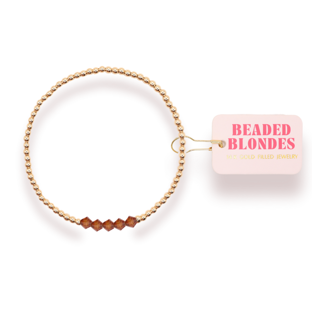 Cocoa Brown Kim Bracelet: Standard 6.75 inch