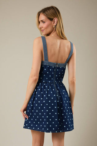 Denim & Dots Dress - Sugar Co.
