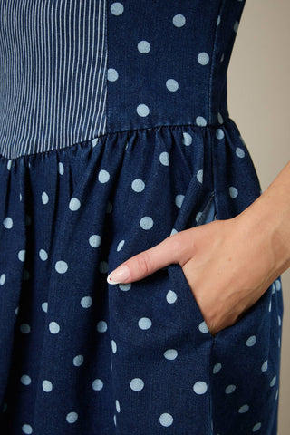 Denim & Dots Dress - Sugar Co.