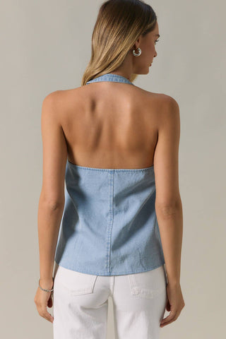 Denim Dreams Halter - Sugar Co.