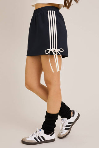 Varsity Bow Mini Skirt