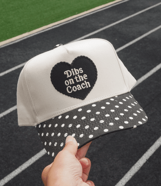 Dibs on the Coach | Polka Dot Trucker Hat - Sugar Co.