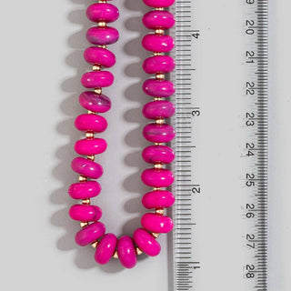 Disc Beaded Necklace Natural - Sugar Co.