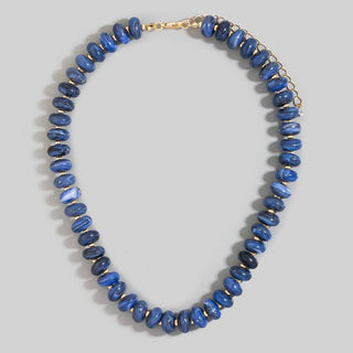 Disc Beaded Necklace Natural - Sugar Co.