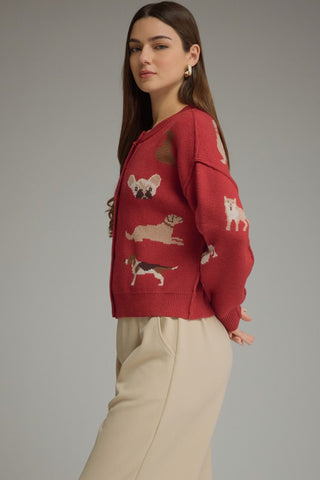 Dog Lovers Cardigan - Sugar Co.