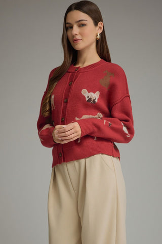 Dog Lovers Cardigan - Sugar Co.