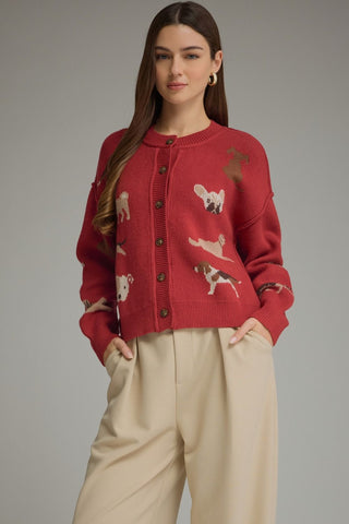 Dog Lovers Cardigan - Sugar Co.