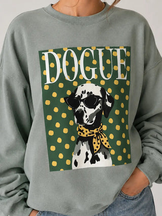 Dogue Fashion Dalmation Graphic Sweatshirt - Sugar Co.
