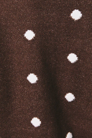 Dot Party Cardi Brown - Sugar Co.