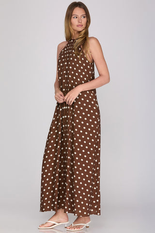 DOT PRINT HALTER MAXI - Sugar Co.