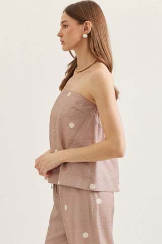 Dottie Darling Strapless Top Mocha - Sugar Co.