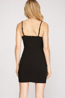 Downtown Pleated Dress Black - Sugar Co.