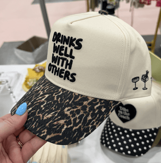 Drinks Well with Others | Luxe Leopard Trucker Hat - Sugar Co.