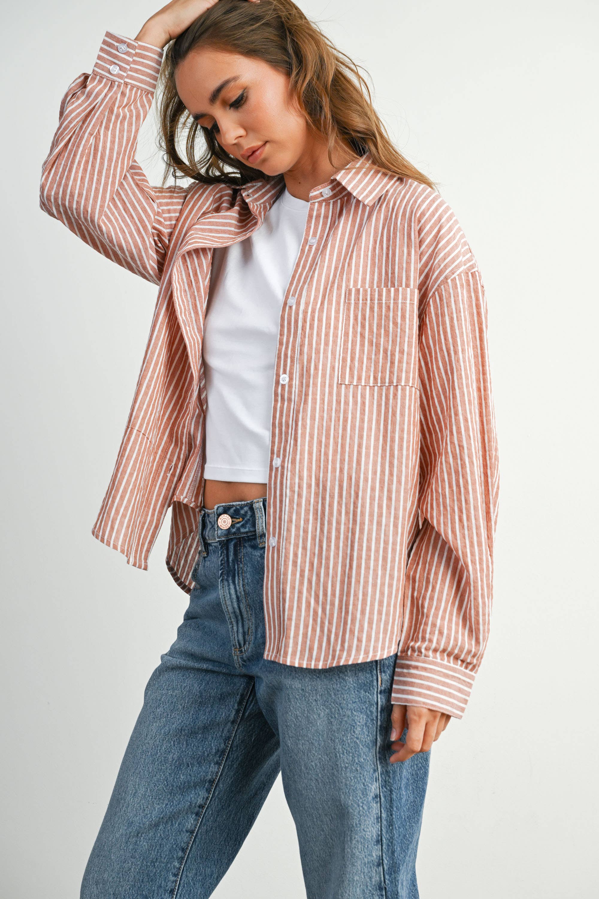 Beth button Up Brick