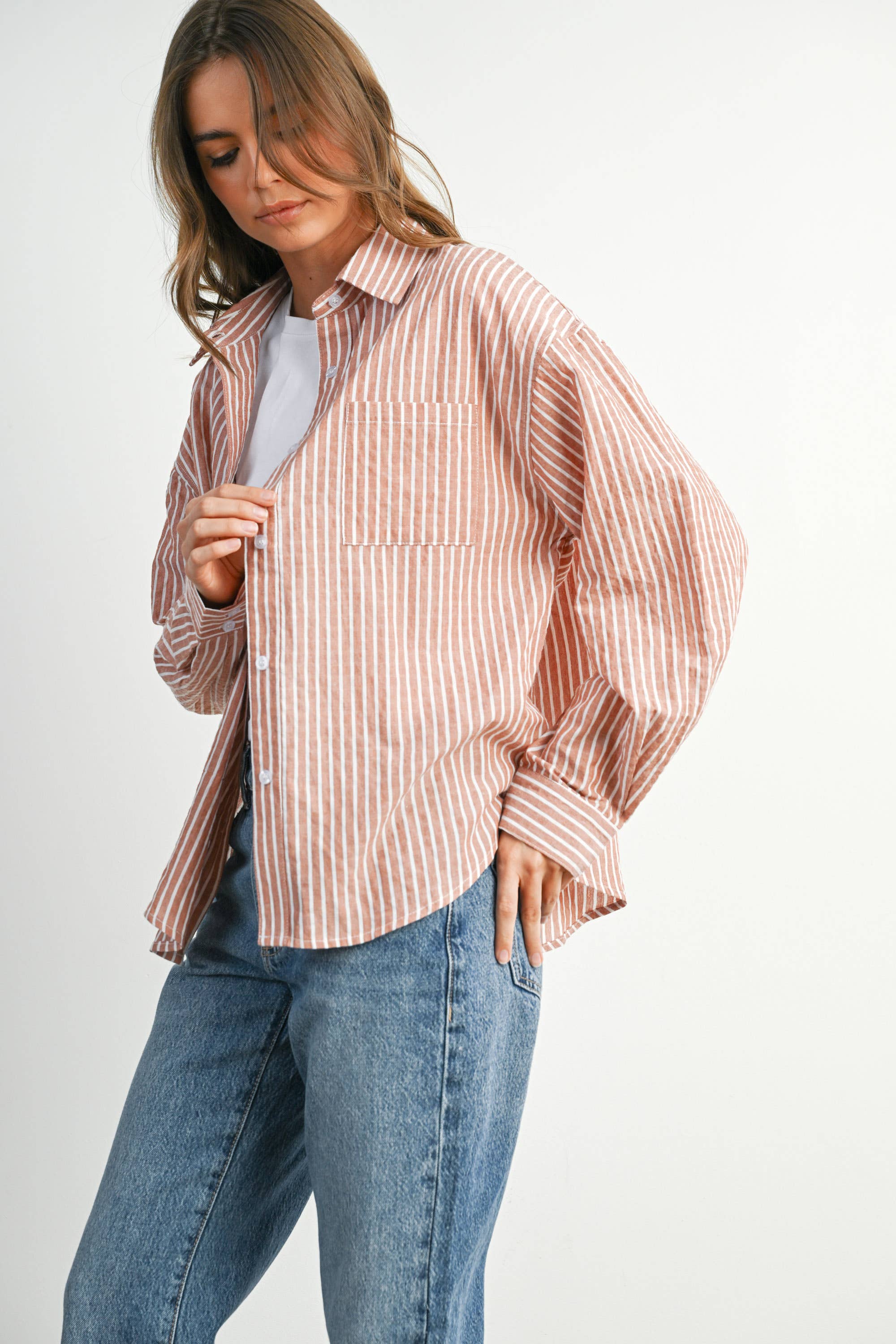 Beth button Up Brick