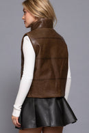 Francie Faux Leather Vest