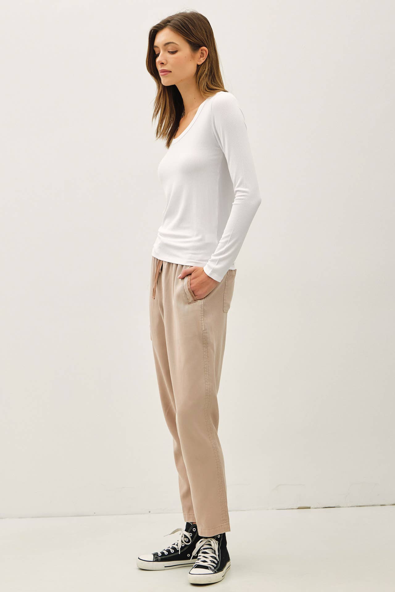 Essential Long Sleeve Dark Taupe