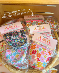 Cutie Cup Cover - Retro Florals - Iced Drink Sleeve: Large 24oz