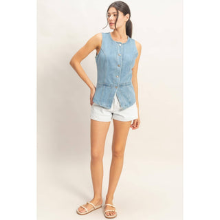 Easton Denim Vest - Sugar Co.
