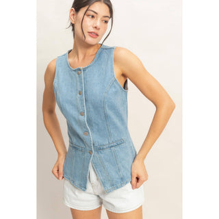 Easton Denim Vest - Sugar Co.