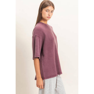 Easy Like Sunday Waffle Top Dark Cherry - Sugar Co.