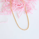 3MM Gold Beaded Necklace: 16 inch / No Clasp
