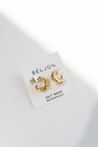 Ebby Hoop Earrings || Choose Color: CRYSTAL - Sugar Co.